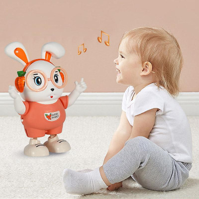 Electric Dancing Doll Music Lighting Swing Rabbit Toy